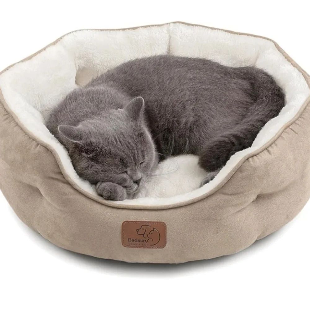 Bedsure Tan and Cream Pet Bed